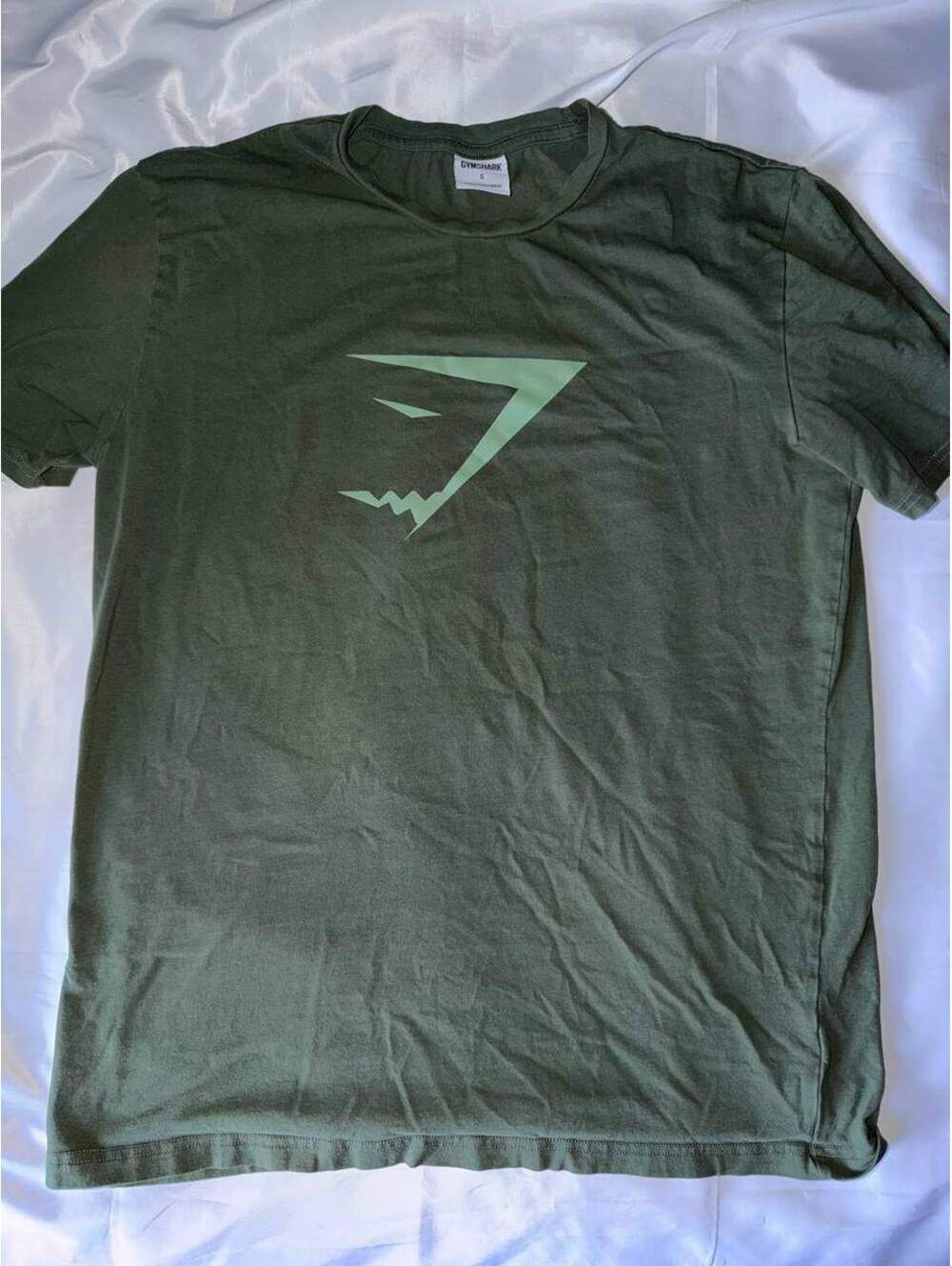 Gymshark Logo T-Shirt Olive Green Men's Size S - Good